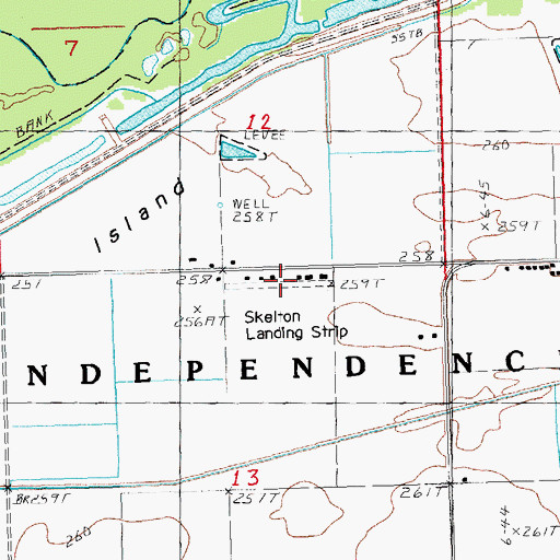 Topographic Map of Skelton Landing Strip (historical), MO