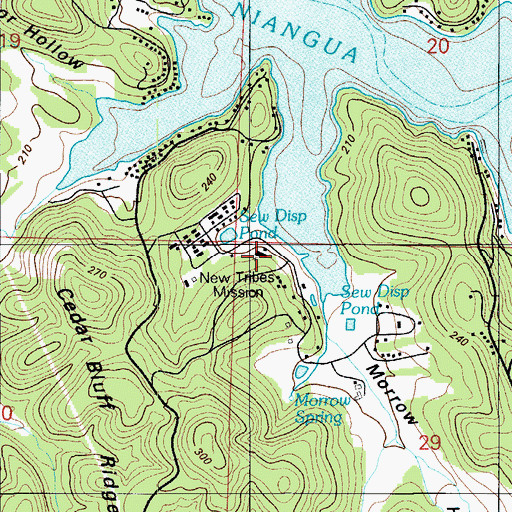 Topographic Map of New Tribes Mission, MO