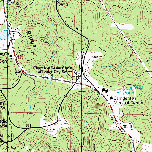 Topographic Map of The Church of Jesus Christ of Latter Day Saints, MO