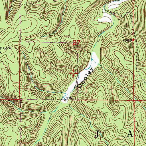 Topographic Map of Hartshorn State Forest, MO