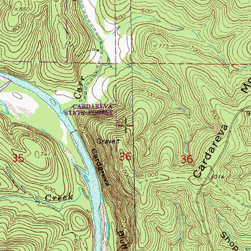 Topographic Map of Cardareva State Forest, MO