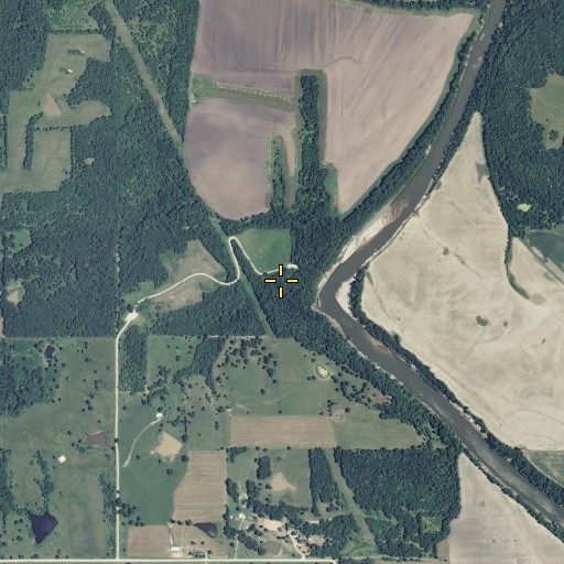 Aerial/Satellite Image of Holmes Bend Public Access, MO