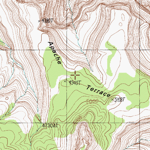 Topographic Map of Apache Terrace, AZ