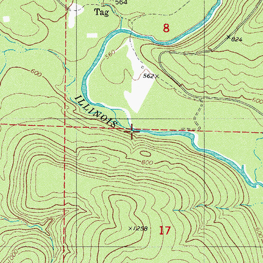 Topographic Map of Dripping Springs Hollow, AR