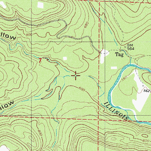Topographic Map of Rock House Hollow, AR