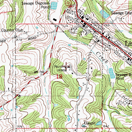 Topographic Map of Linn Nursing Home, MO