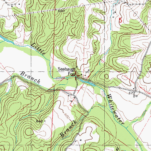 Topographic Map of Seabaugh Ford, MO