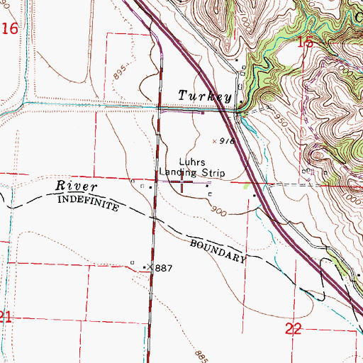 Topographic Map of Luhrs Landing Strip (historical), MO