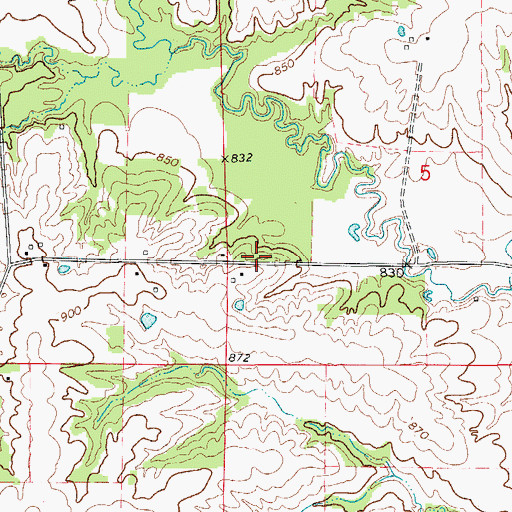 Topographic Map of Boyd School (historical), MO