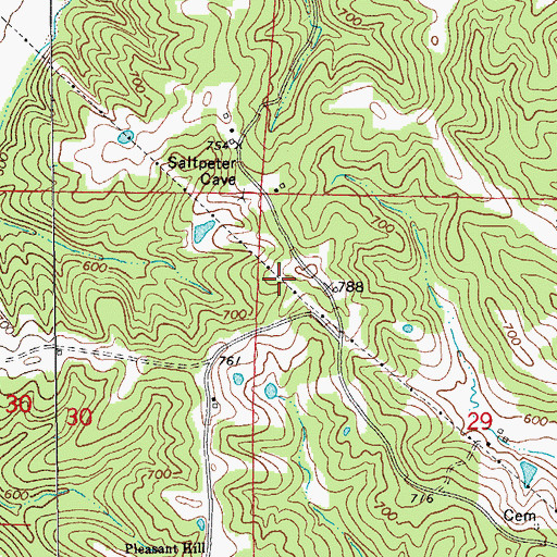 Topographic Map of Gibson School (historical), MO