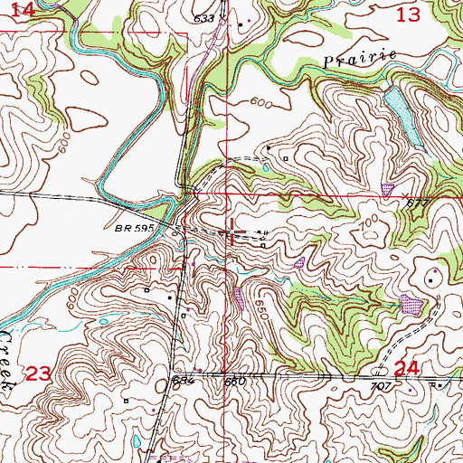Topographic Map of Drake School (historical), MO