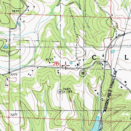 Topographic Map of Spring Valley School (historical), MO