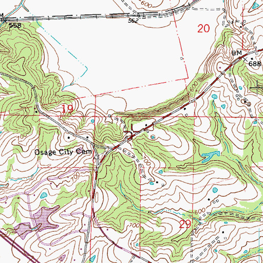 Topographic Map of Forest Hill School (historical), MO