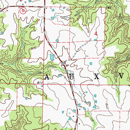Topographic Map of Cedar Hill School (historical), MO