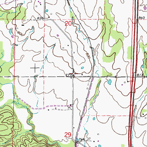 Topographic Map of Craig School (historical), MO