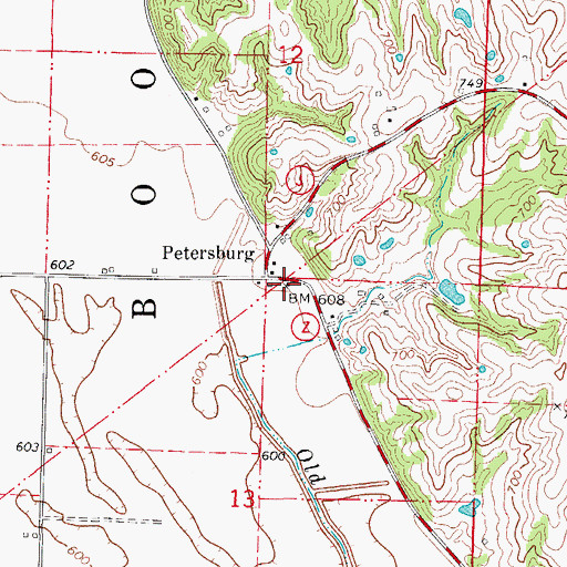 Topographic Map of Coopers Chapel School (historical), MO