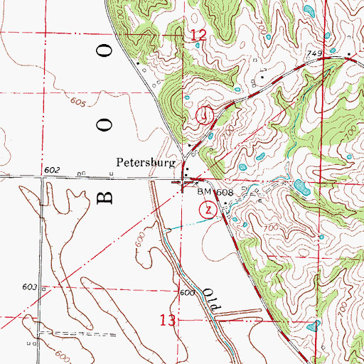 Topographic Map of Coopers Chapel (historical), MO