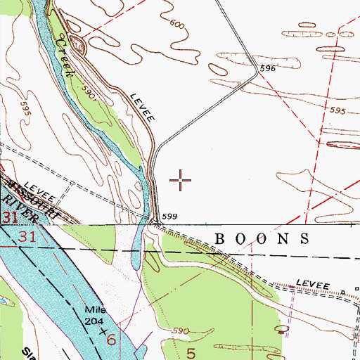 Topographic Map of Blankenbaker School (historical), MO