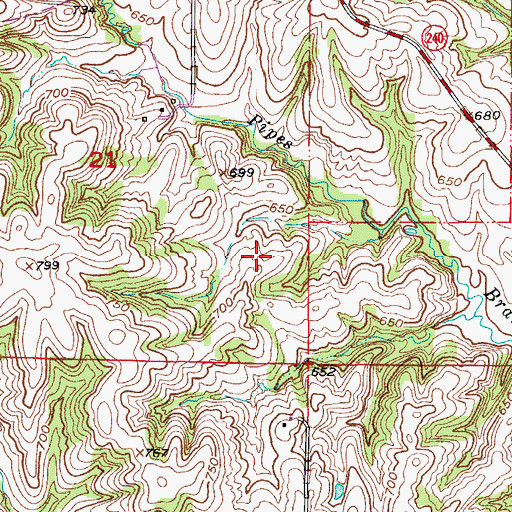 Topographic Map of Whites Store (historical), MO