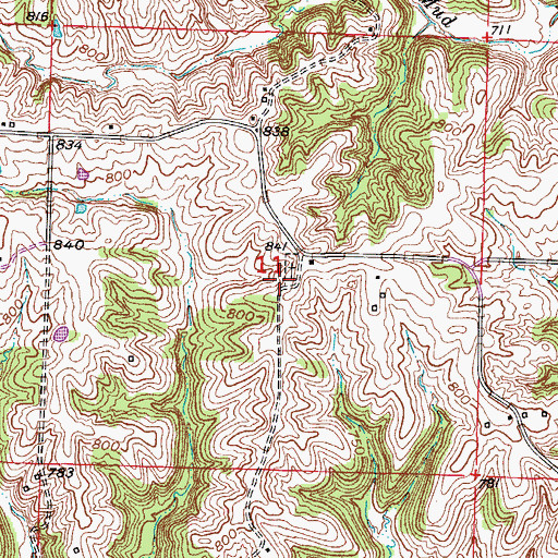 Topographic Map of Washington School (historical), MO