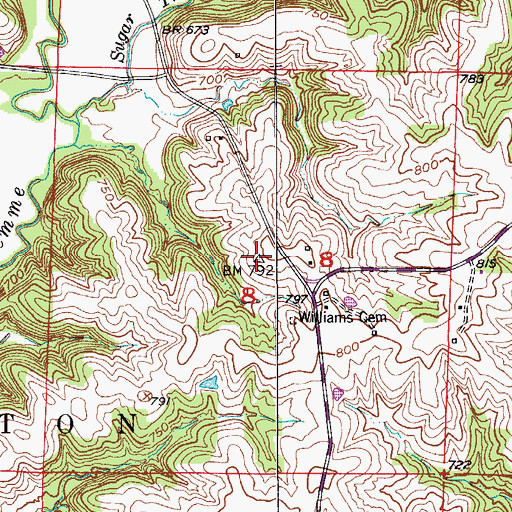 Topographic Map of Swetman School (historical), MO