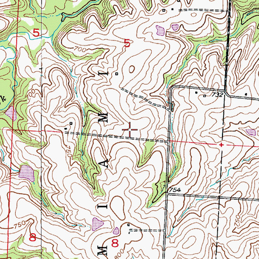 Topographic Map of Bell Aire School (historical), MO