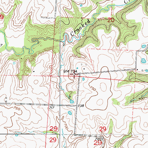 Topographic Map of Bucksnort School (historical), MO