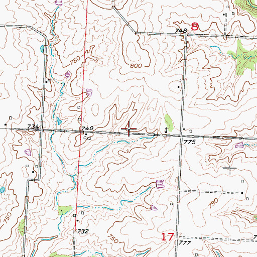 Topographic Map of Carmean School (historical), MO