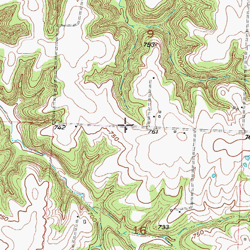 Topographic Map of Forest Grove School (historical), MO