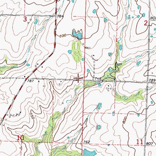 Topographic Map of George School (historical), MO