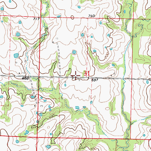Topographic Map of Independence School (historical), MO