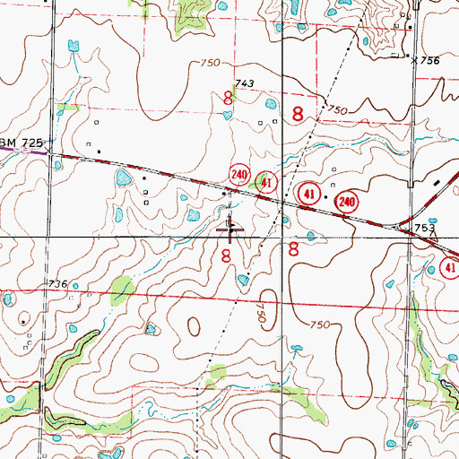 Topographic Map of Jester School (historical), MO