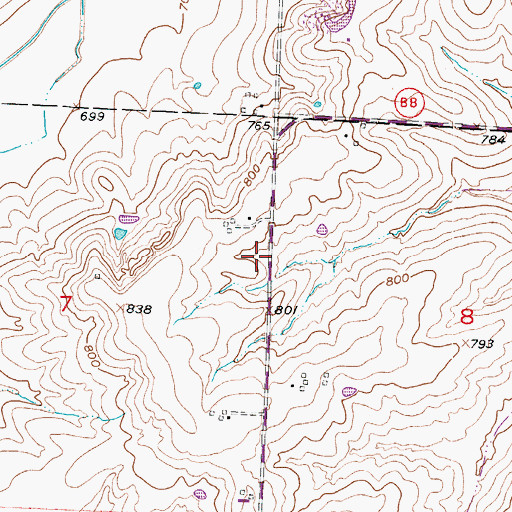 Topographic Map of Major School (historical), MO