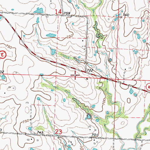 Topographic Map of Neff School (historical), MO