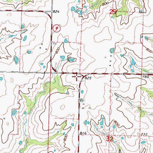 Topographic Map of Potter School (historical), MO