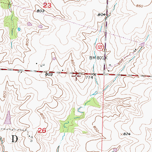 Topographic Map of Prairie View School (historical), MO