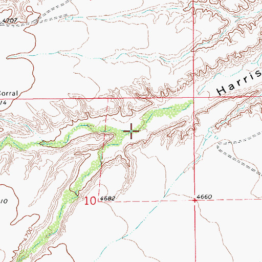 Topographic Map of Low Creek, AZ