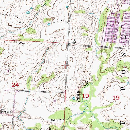 Topographic Map of Salt Pond School (historical), MO