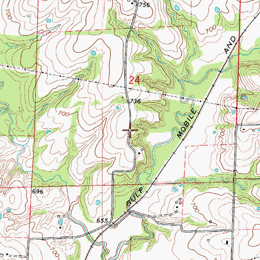 Topographic Map of Sulphur Springs School (historical), MO