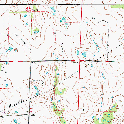 Topographic Map of Sunny Side School (historical), MO