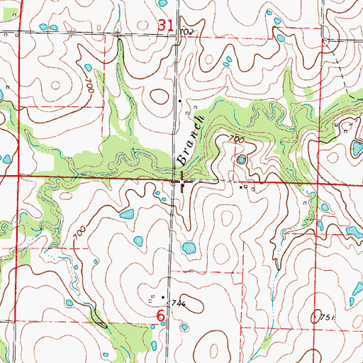 Topographic Map of Thorp School (historical), MO