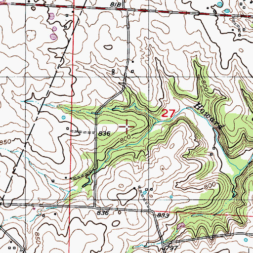 Topographic Map of Carlos School (historical), MO