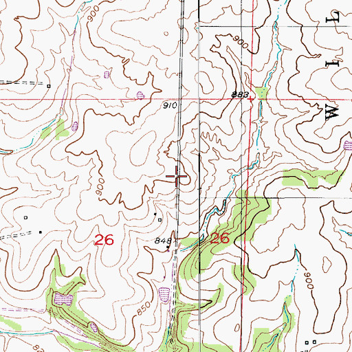 Topographic Map of Donley School (historical), MO