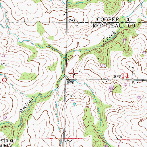 Topographic Map of Excelsior School (historical), MO
