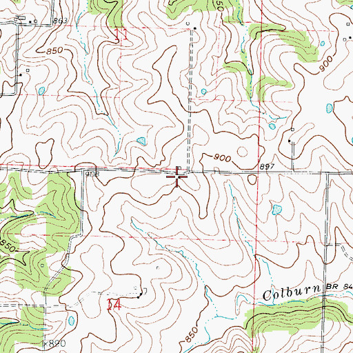 Topographic Map of Hale School (historical), MO