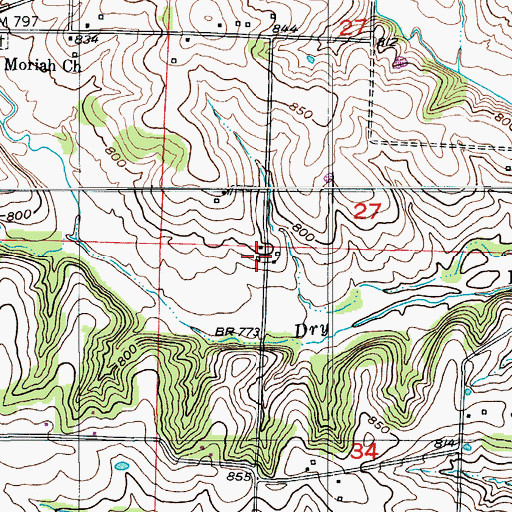Topographic Map of Independence School (historical), MO