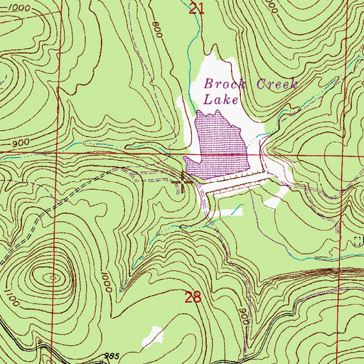Topographic Map of Upper Brock Creeek Campground, AR