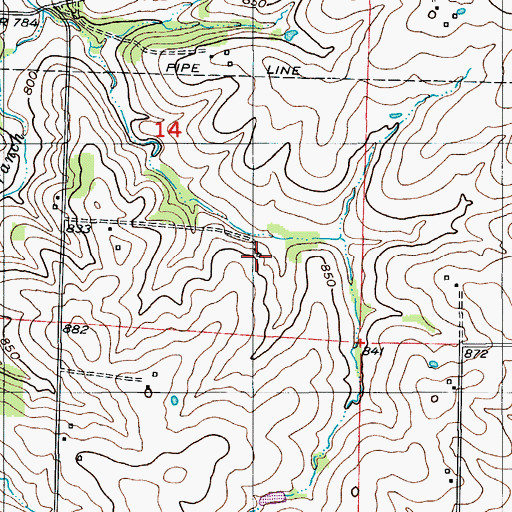 Topographic Map of Lone Oak School (historical), MO