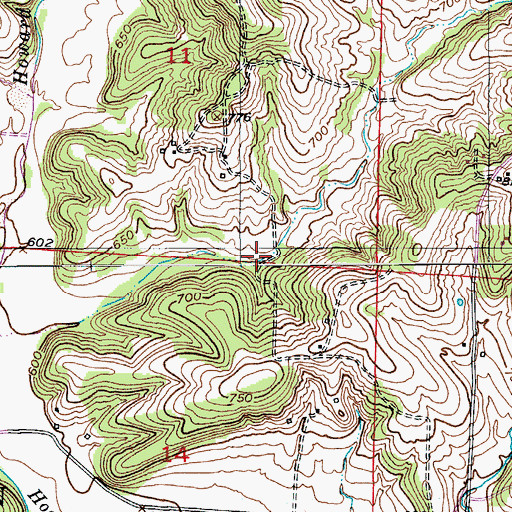 Topographic Map of North Carolina School (historical), MO