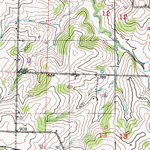 Topographic Map of North Mount Vernon School (historical), MO